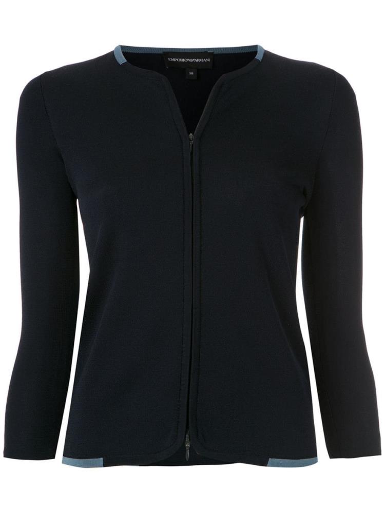 Cárdigan Armani Emporio Zip Up Mujer Azules | U1YBYSGU