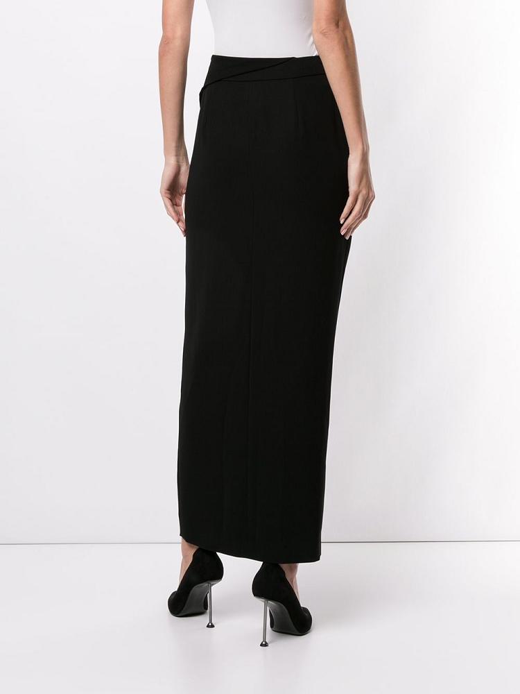 Falda Giorgio Armani Draped Pencil Midi Mujer Negras | RH8NBP75