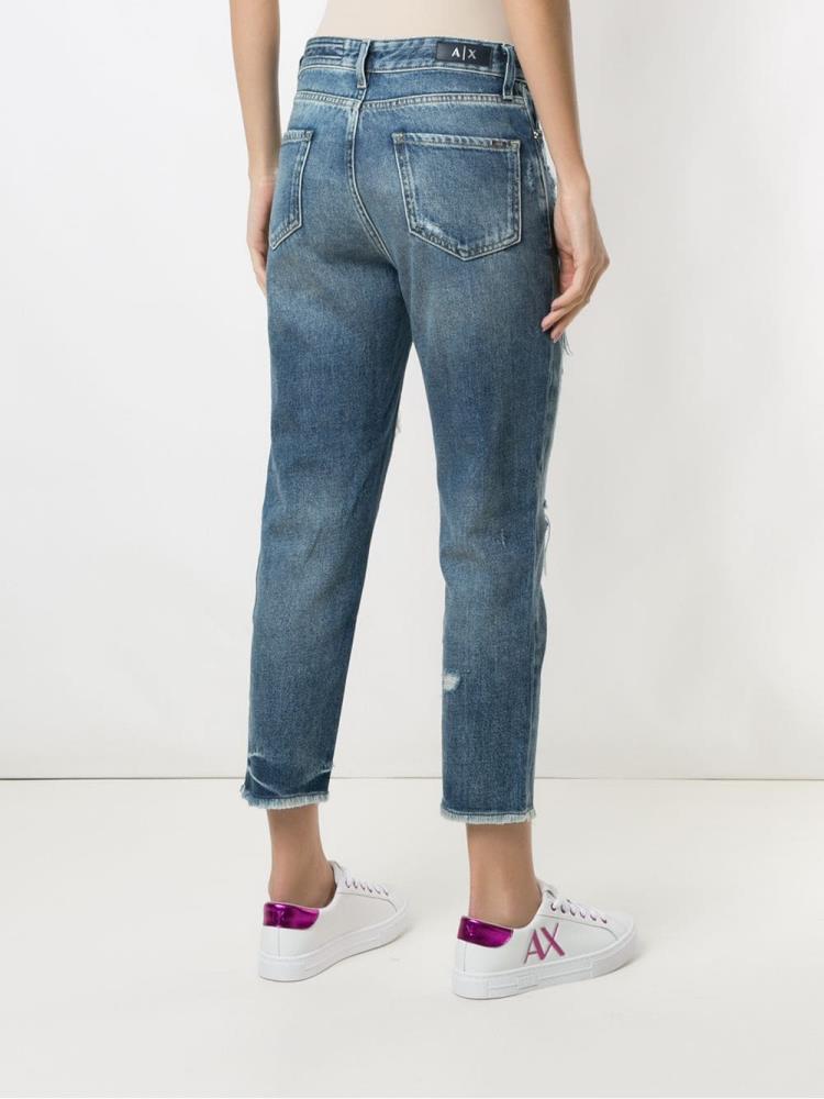 Jeans Armani Exchange Ripped Detail Mujer Azules | IXZWGIU0