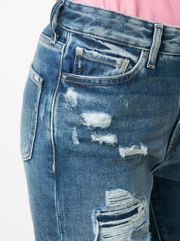 Jeans Armani Exchange Ripped Detail Mujer Azules | IXZWGIU0