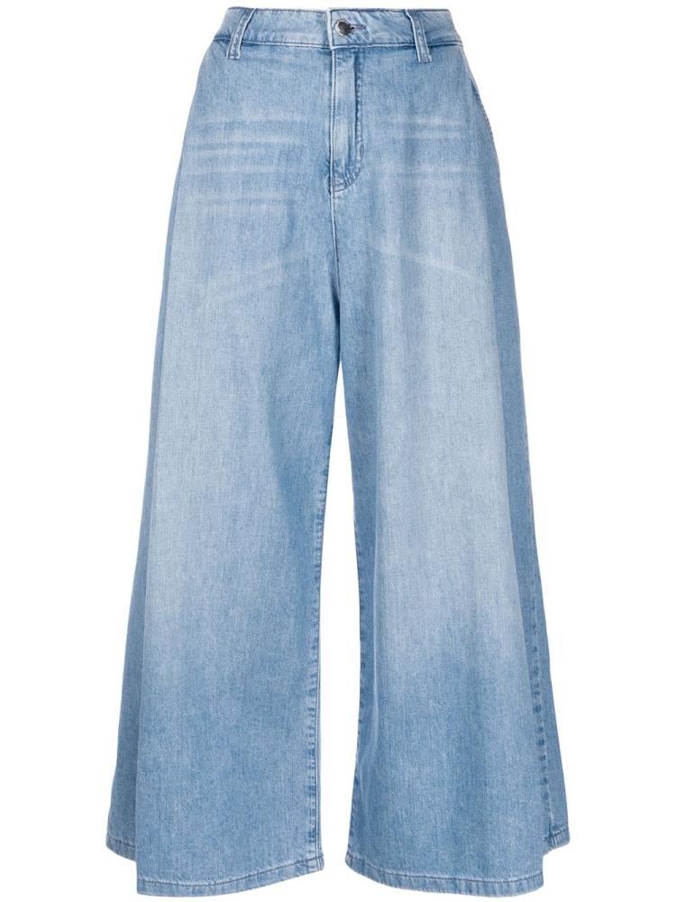 Jeans Armani Emporio Cropped Anchos Leg Mujer Azules | J0KK1E2W