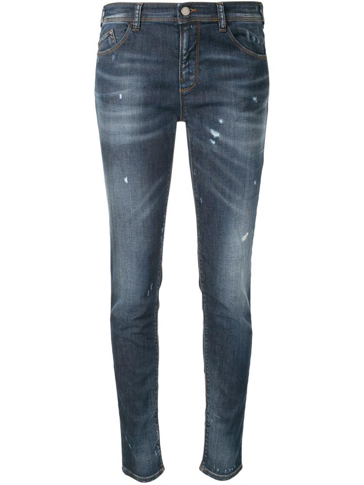 Jeans Armani Emporio Distressed Effect Skinny Mujer Azules | 28AQE414