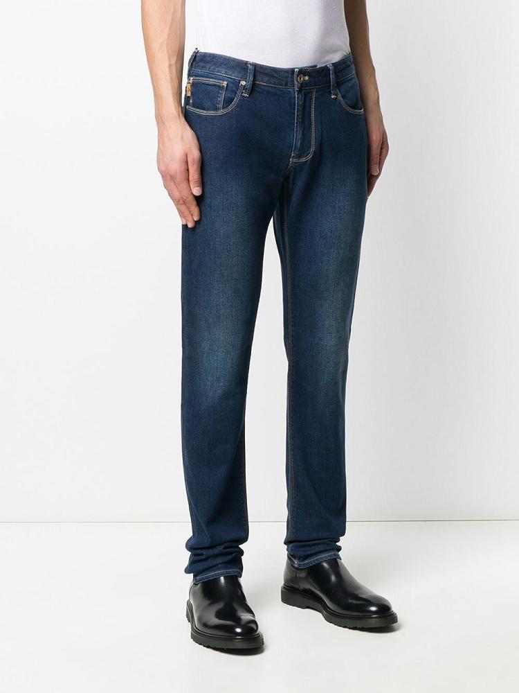 Jeans Armani Emporio Faded Skinny Hombre Azules | M8XWPDRP