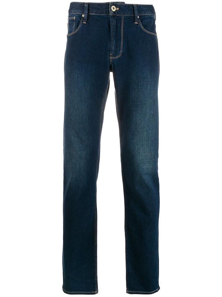 Jeans Armani Emporio Faded Skinny Hombre Azules | M8XWPDRP