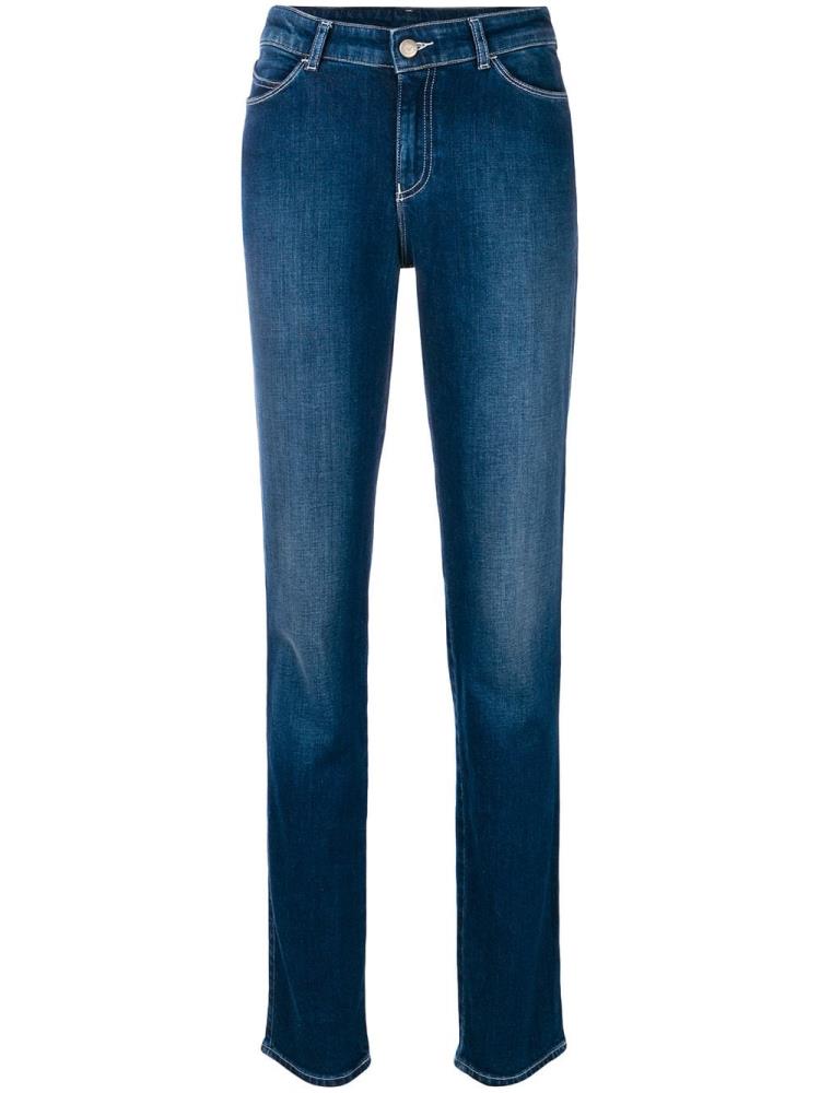 Jeans Armani Emporio Faded Tapered Mujer Azules | EETD831P