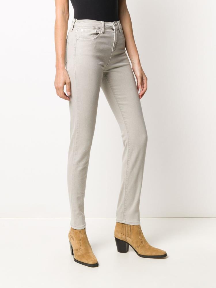 Jeans Armani Emporio High Cintura Skinny Mujer Beige | U9VTBBLR