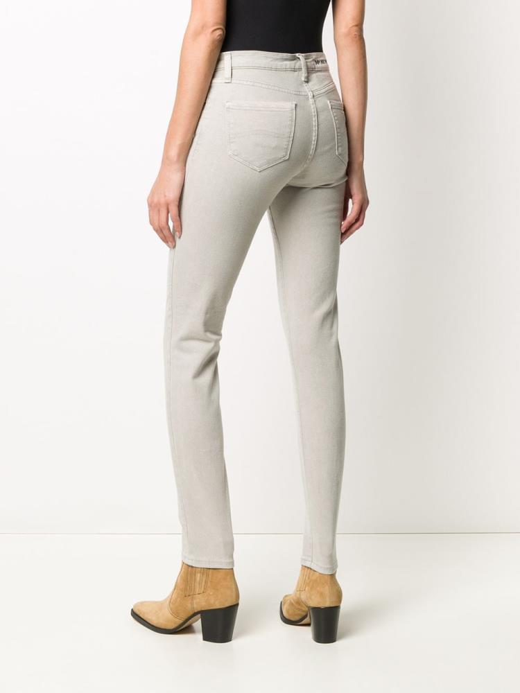 Jeans Armani Emporio High Cintura Skinny Mujer Beige | U9VTBBLR