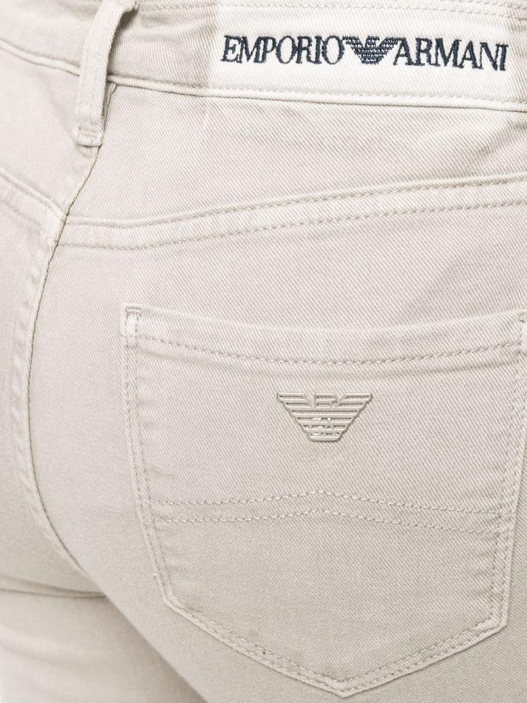 Jeans Armani Emporio High Cintura Skinny Mujer Beige | U9VTBBLR