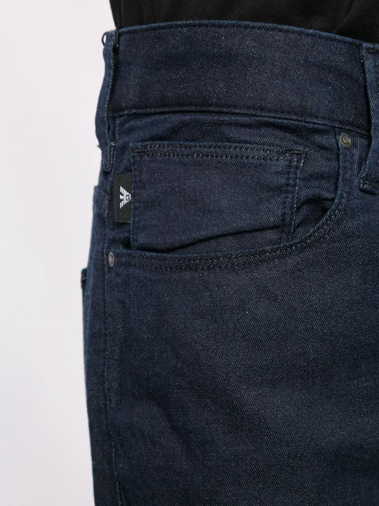 Jeans Armani Emporio High Rise Slim Fit Hombre Azules | 3EUFZLE3