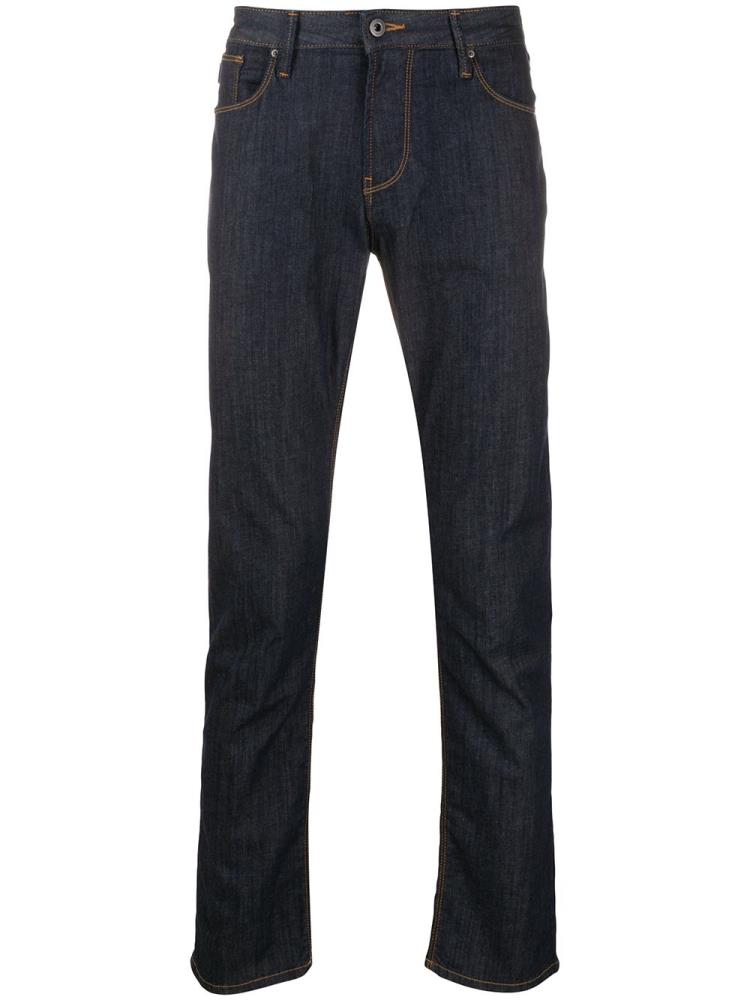 Jeans Armani Emporio High Rise Slim Fit Hombre Azules | 6PFU57GK