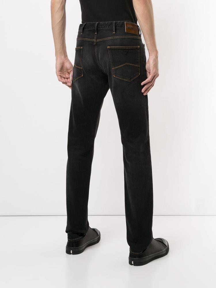 Jeans Armani Emporio High Rise Straight Leg Hombre Gris | N1CZWYIN