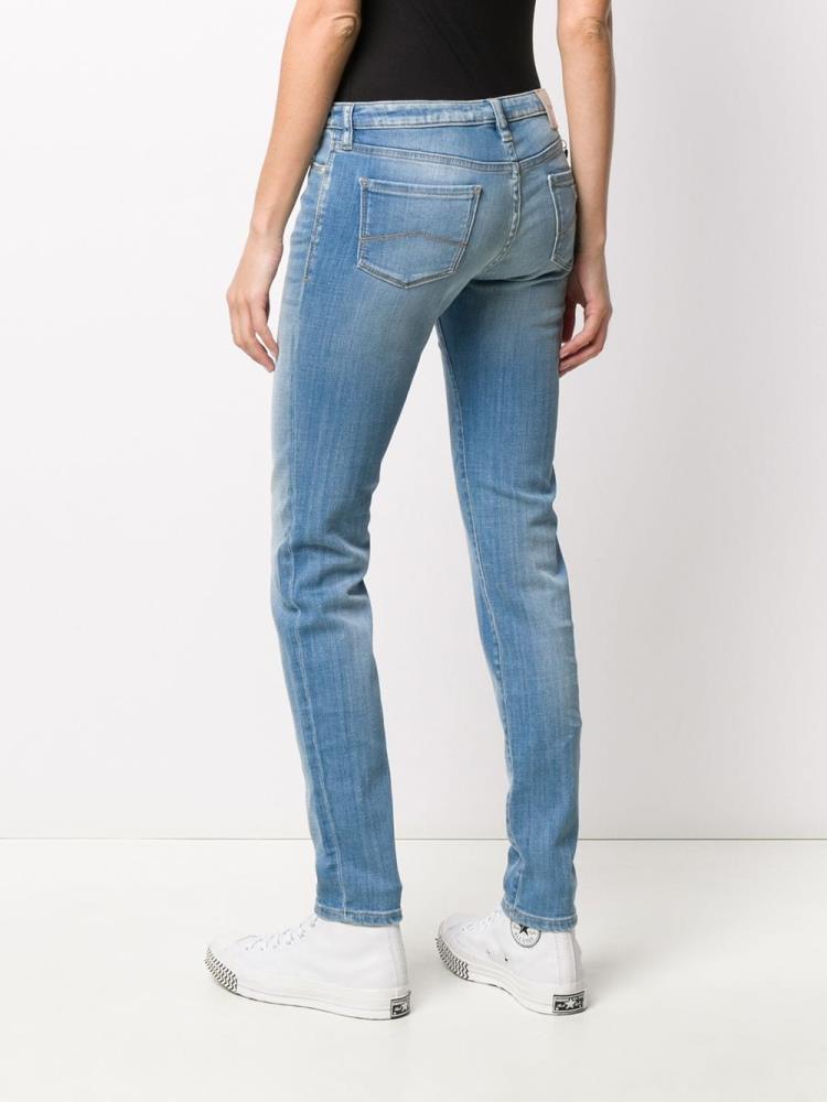 Jeans Armani Emporio High Rise Straight Leg Stonewashed Mujer Azules | ROUCYF81