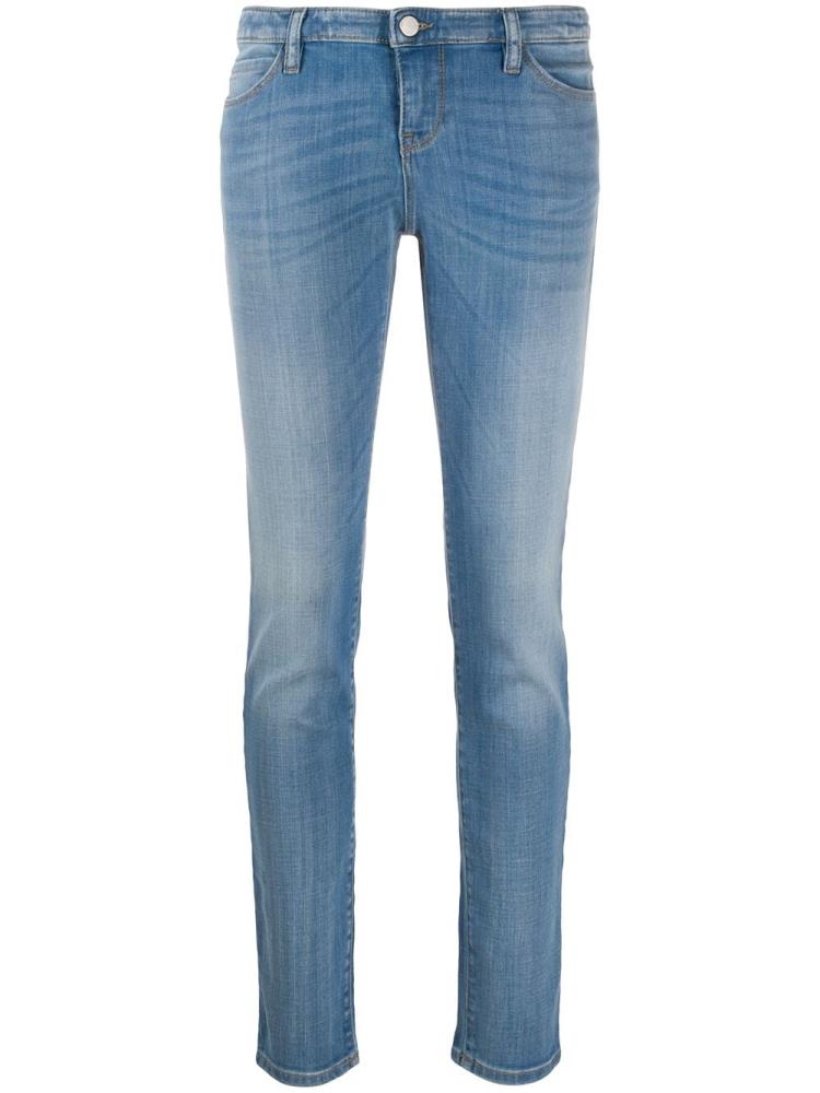 Jeans Armani Emporio High Rise Straight Leg Stonewashed Mujer Azules | ROUCYF81