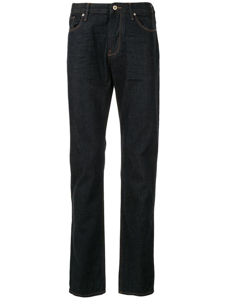 Jeans Armani Emporio High Rise Straight Leg Hombre Azules | SMRGU0DZ