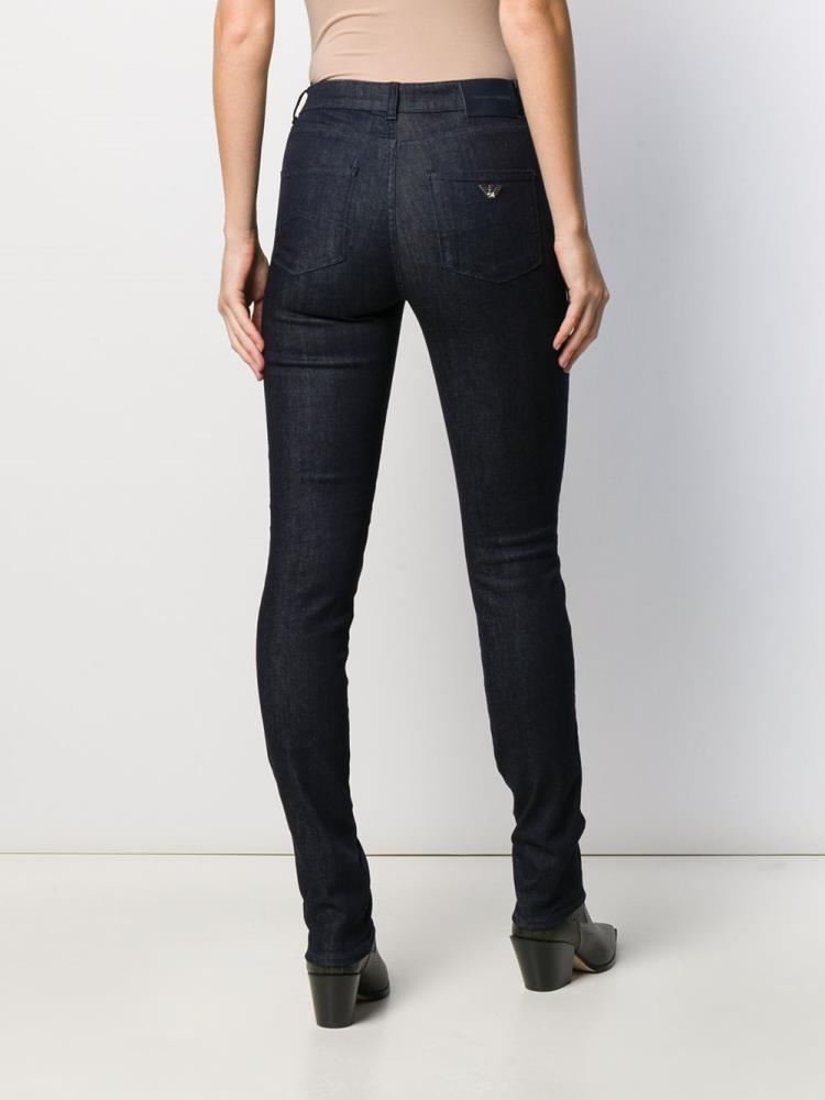 Jeans Armani Emporio High Waisted Skinny Mujer Azules | 8GEHXBKE