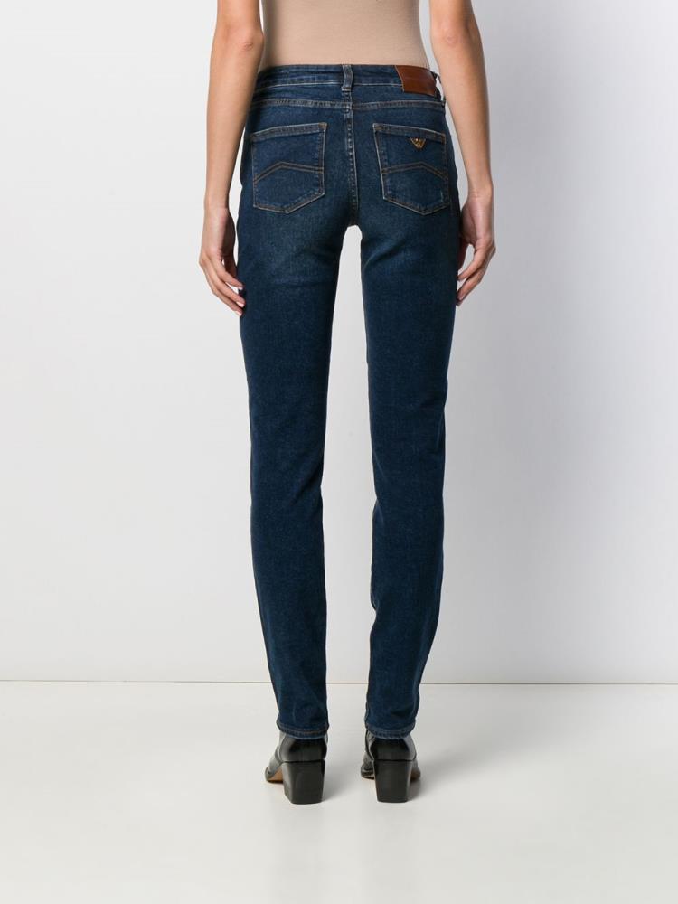 Jeans Armani Emporio Low Rise Skinny Mujer Azules | 9QX3Z9NV