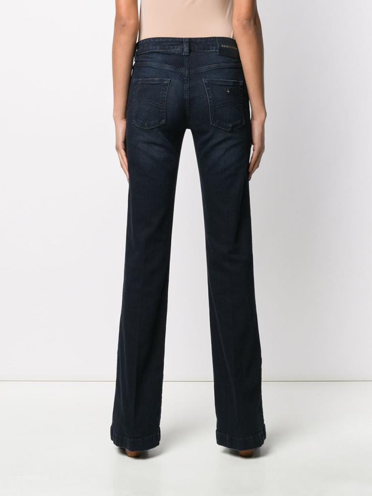 Jeans Armani Emporio Mid Rise Bootcut Mujer Azules | EDUV87Z4