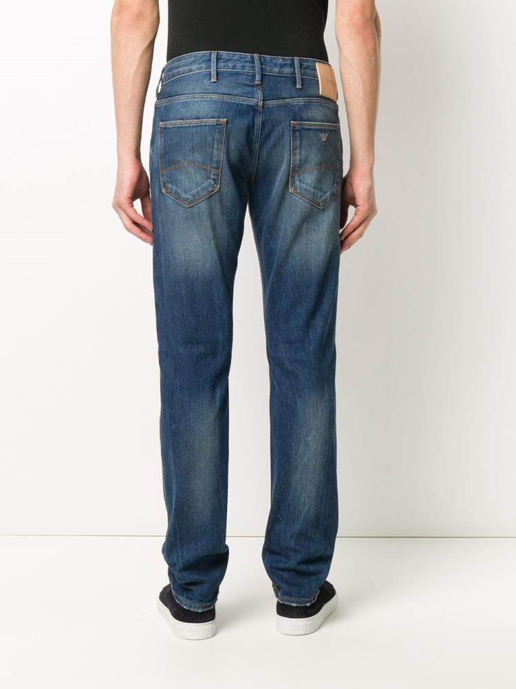 Jeans Armani Emporio Mid Rise Loose Fit Hombre Azules | TM3PFHNL