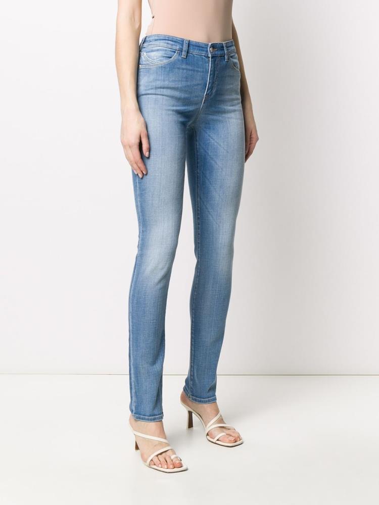 Jeans Armani Emporio Mid Rise Skinny Mujer Azules | E1EK4AZM