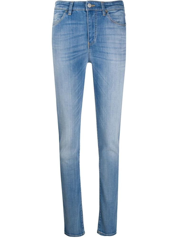 Jeans Armani Emporio Mid Rise Skinny Mujer Azules | E1EK4AZM