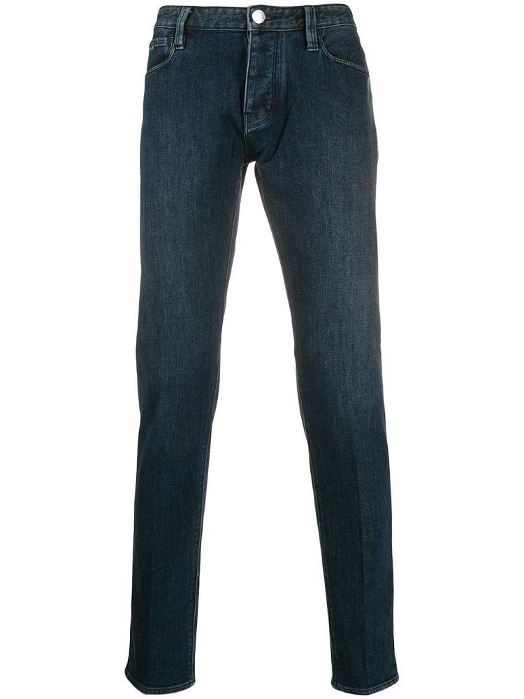 Jeans Armani Emporio Mid Rise Slim Fit Hombre Azules | ZW8X4XKR