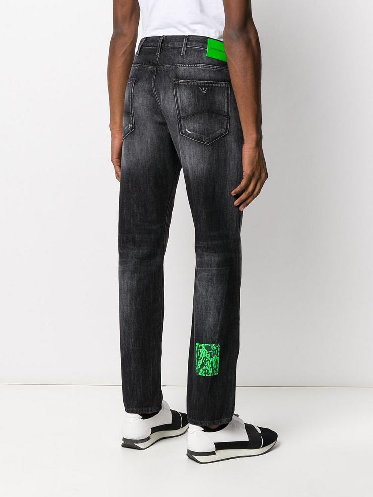 Jeans Armani Emporio Mid Rise Straight Leg Hombre Azules | 5SHJDNQT