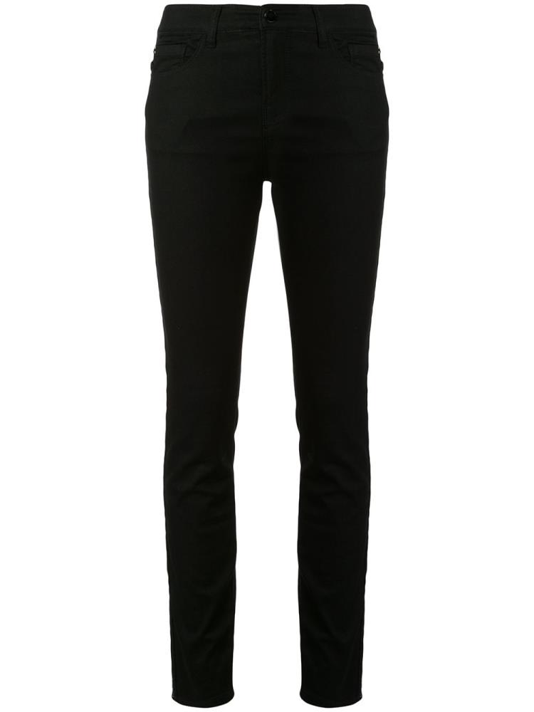 Jeans Armani Emporio Side Logo Stripe Skinny Fit Mujer Negras | 3OH0BF80