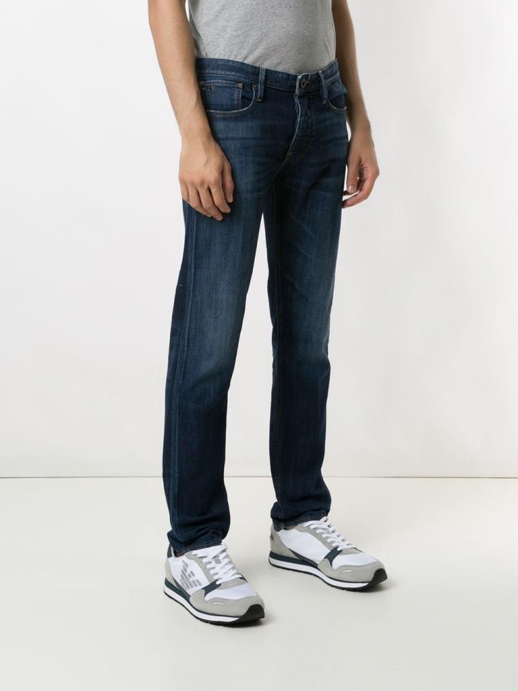 Jeans Armani Emporio Slim Faded Hombre Azules | PE0XMXXY