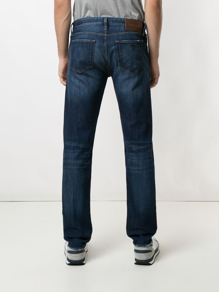 Jeans Armani Emporio Slim Faded Hombre Azules | PE0XMXXY