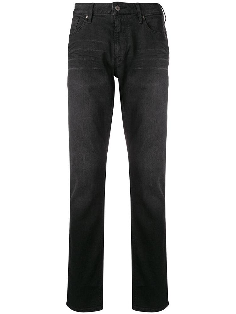 Jeans Armani Emporio Slim Fit Hombre Negras | EE3ZKDUT