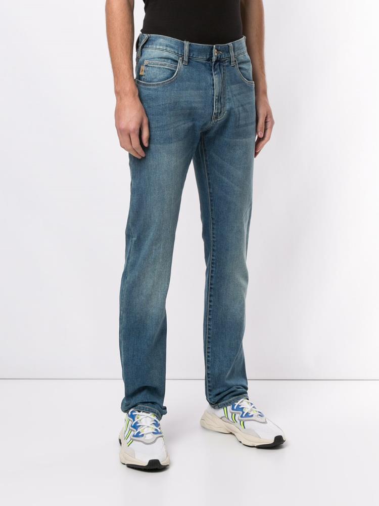 Jeans Armani Emporio Slim Fit Mid Rise Hombre Azules | CQQESEIS