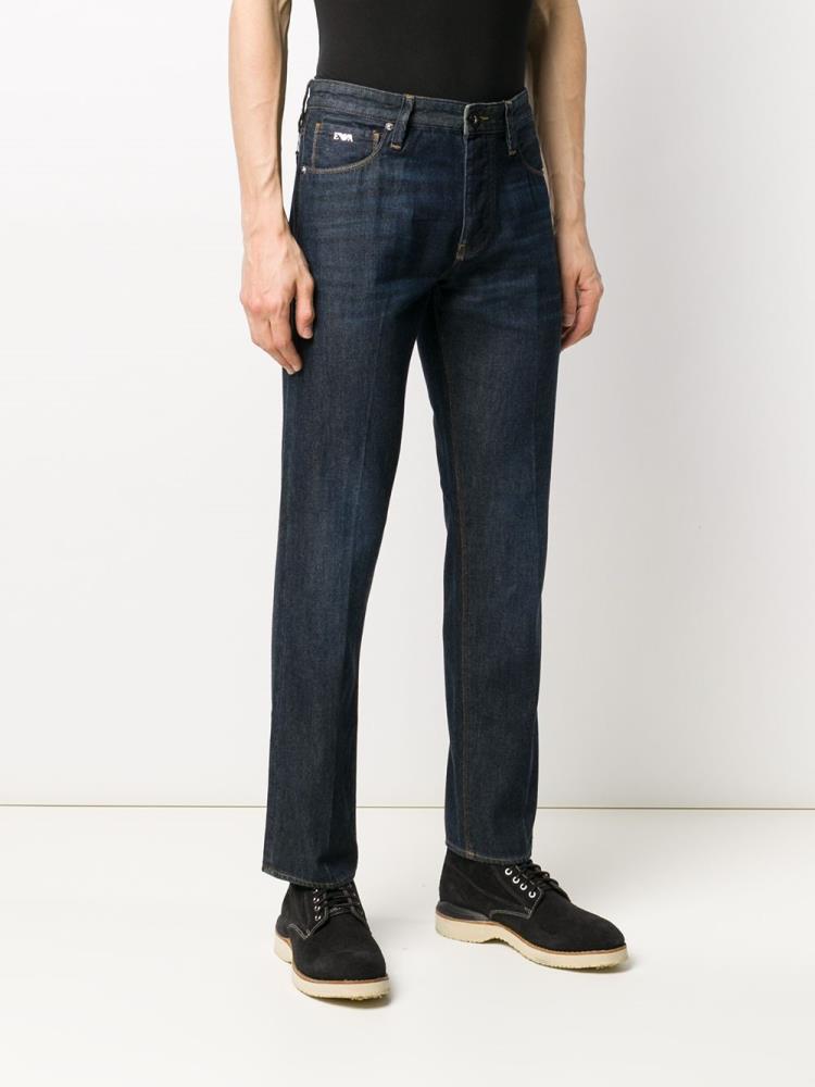 Jeans Armani Emporio Straight Leg Hombre Azules | 175F8TBP