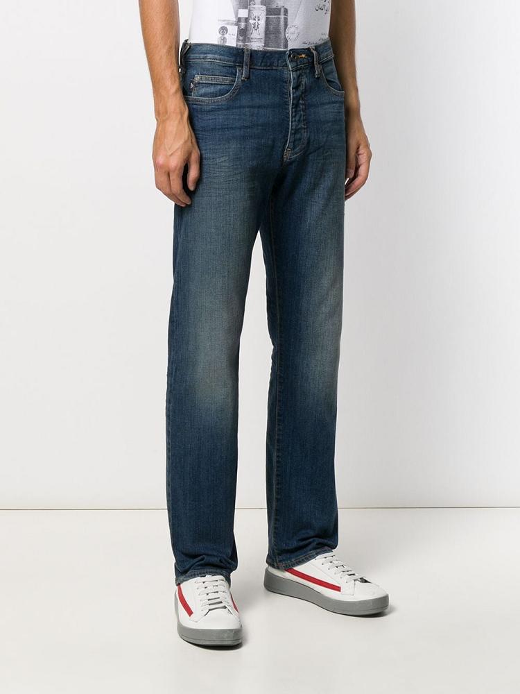 Jeans Armani Emporio Straight Leg Hombre Azules | 2MPHZIIM