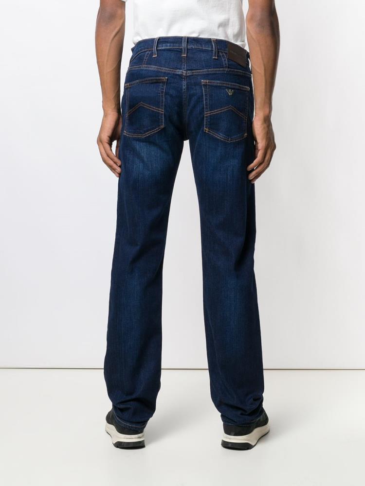 Jeans Armani Emporio Straight Leg Hombre Azules | ANJFZBGR