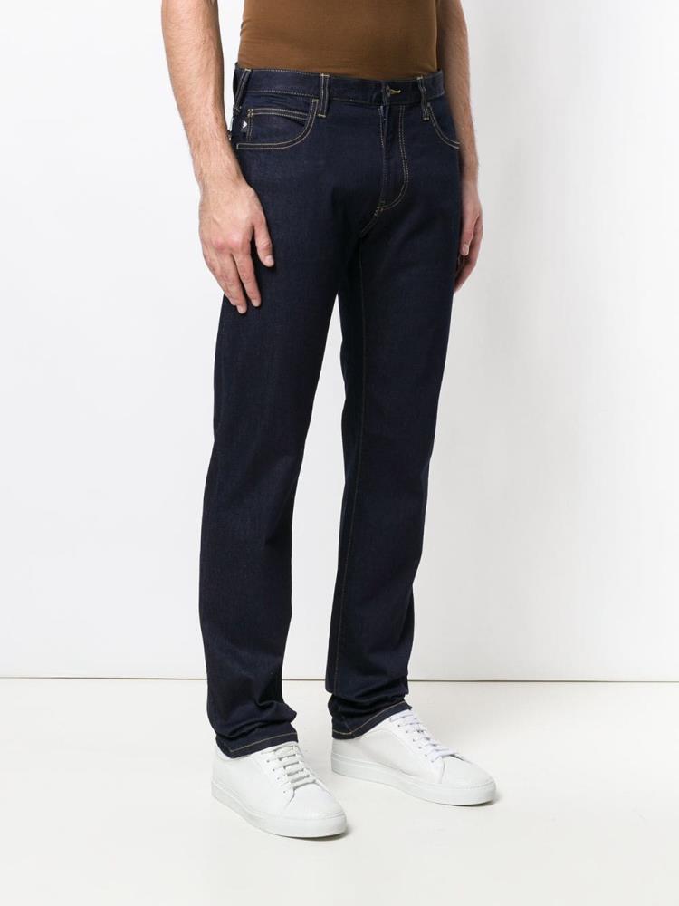 Jeans Armani Emporio Straight Leg Hombre Azules | D0NAJNQV