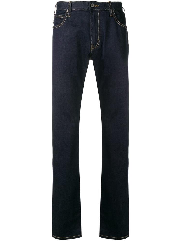 Jeans Armani Emporio Straight Leg Hombre Azules | D0NAJNQV