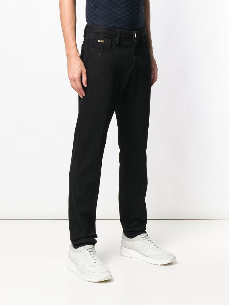 Jeans Armani Emporio Straight Leg Hombre Negras | DYF2ZWHI