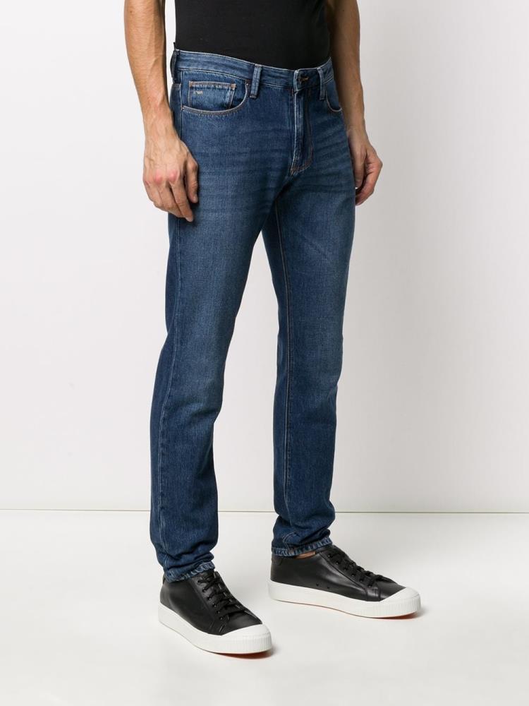 Jeans Armani Emporio Straight Leg Hombre Azules | N2KTQHGN