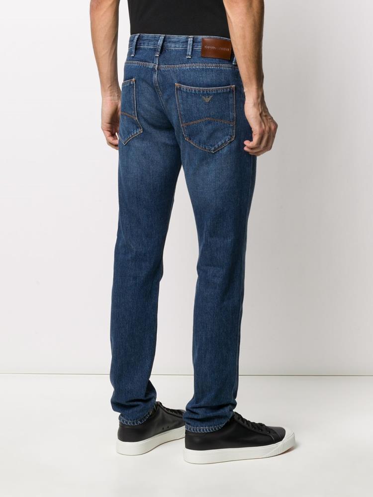 Jeans Armani Emporio Straight Leg Hombre Azules | N2KTQHGN