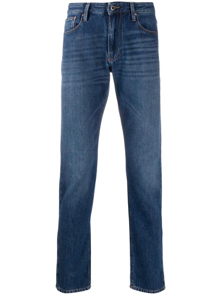 Jeans Armani Emporio Straight Leg Hombre Azules | N2KTQHGN