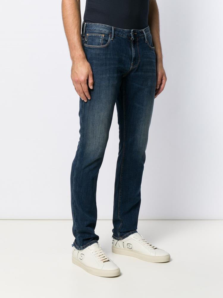 Jeans Armani Emporio Straight Leg J06 Hombre Azules | NIYY6EE3