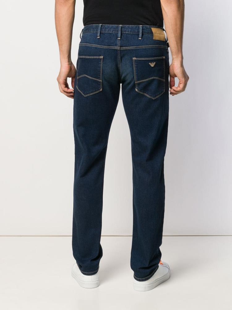 Jeans Armani Emporio Straight Leg Hombre Azules | PX5LD02W