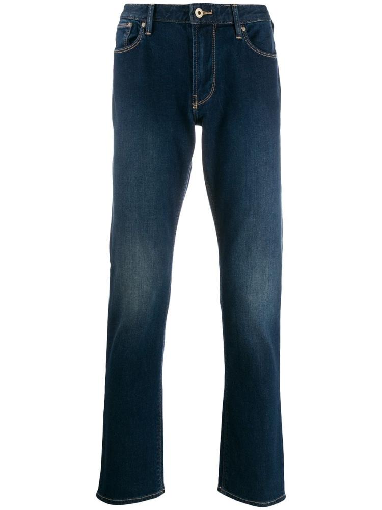 Jeans Armani Emporio Straight Leg Hombre Azules | PX5LD02W