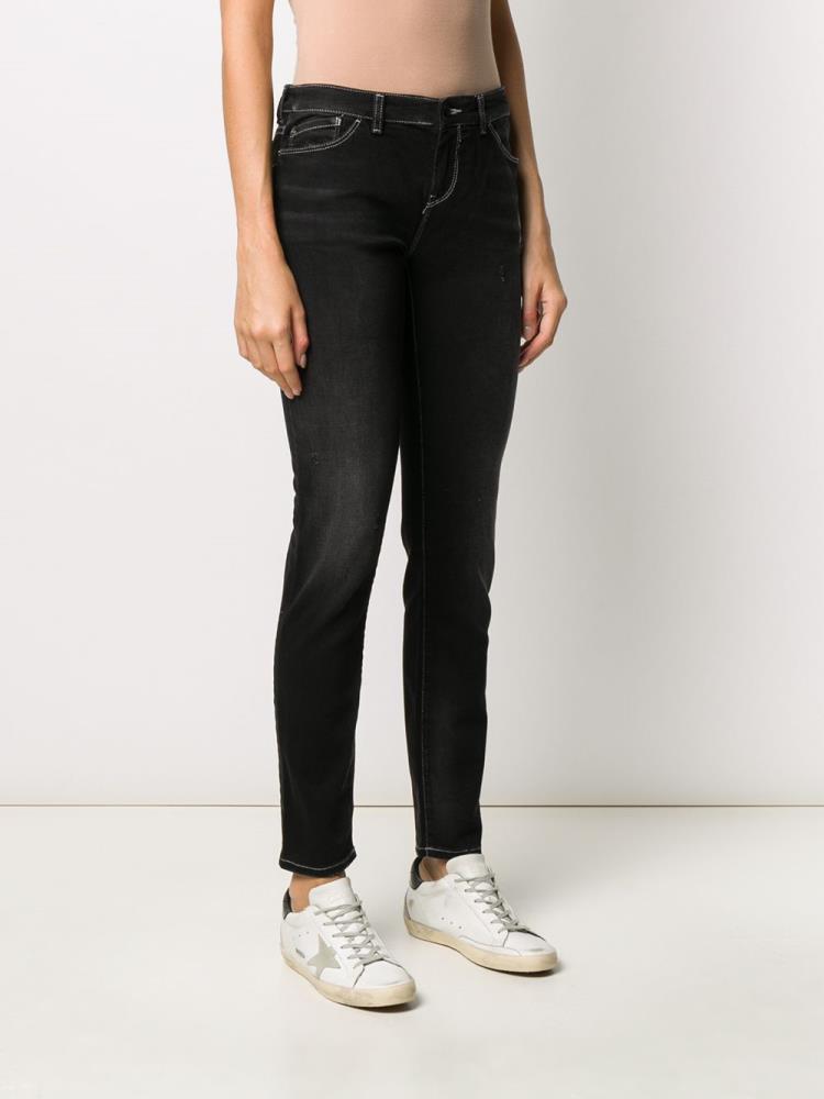 Jeans Armani Emporio Stretch Fit Low Cintura Mujer Negras | Y0NN9GKM