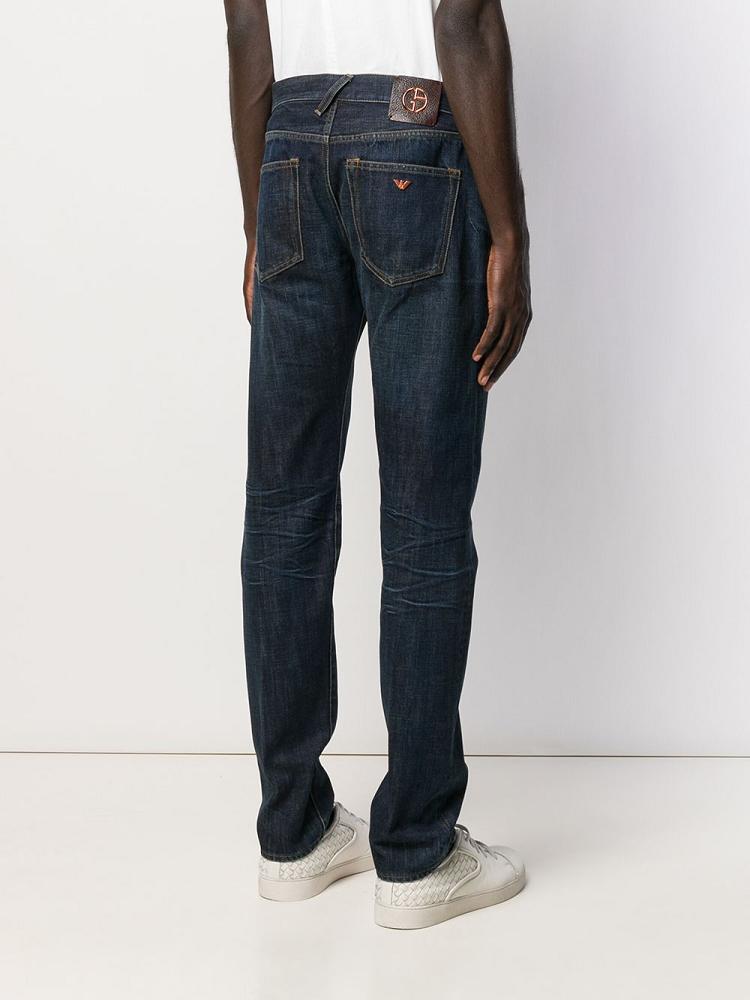 Jeans Giorgio Armani Classic Hombre Azules | 4VBQLCXB