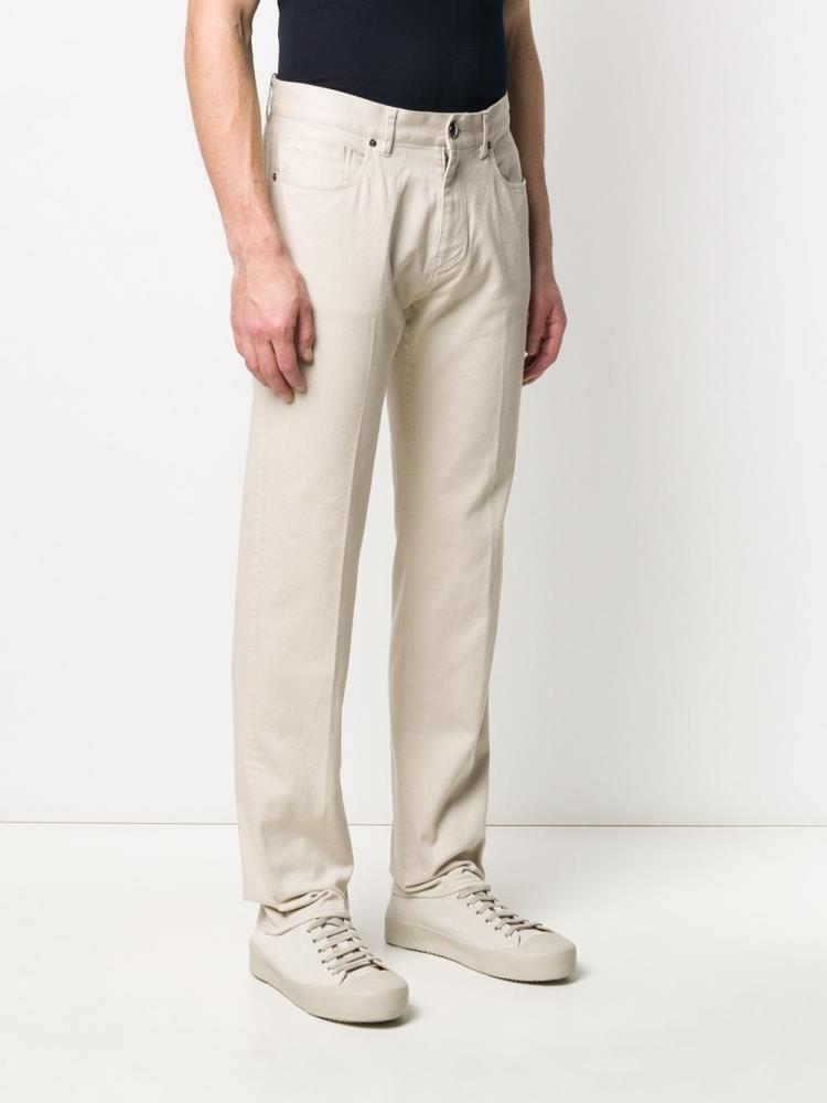 Jeans Giorgio Armani Denim Straight Leg Hombre Beige | B3SW4MFT