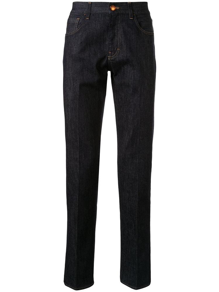 Jeans Giorgio Armani Mid Rise Straight Leg Hombre Azules | ZMPNJ3FT