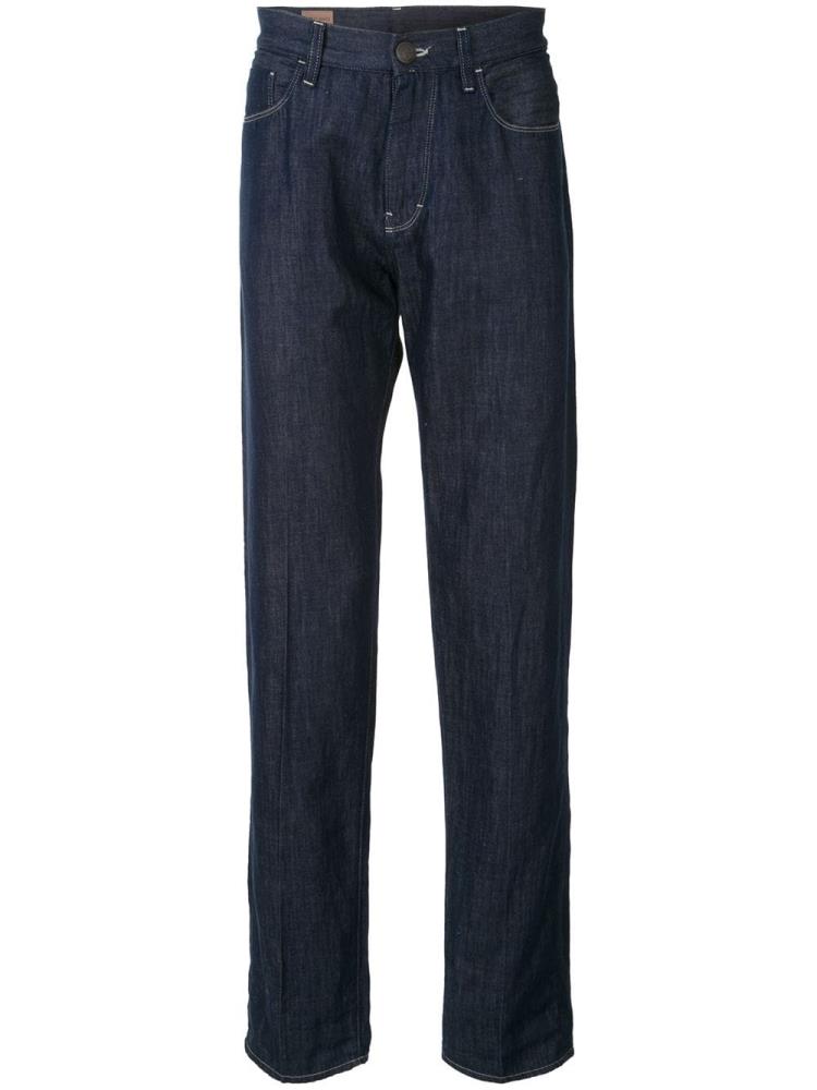 Jeans Giorgio Armani Straight Leg Hombre Azules | O7H3P2KC