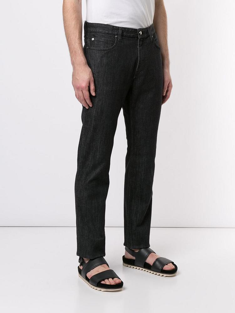 Jeans Giorgio Armani Straight Leg Hombre Negras | P7FSI6E5