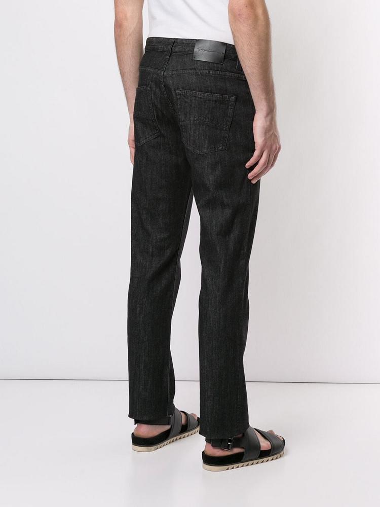 Jeans Giorgio Armani Straight Leg Hombre Negras | P7FSI6E5